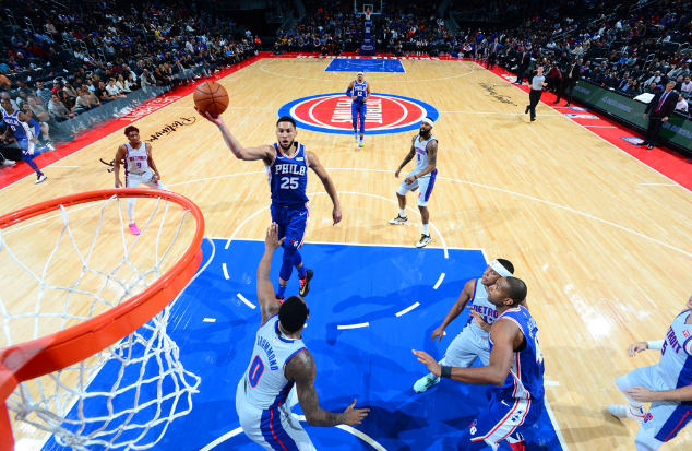 IM体育平台-76人客场擒活塞,西蒙斯发挥关键